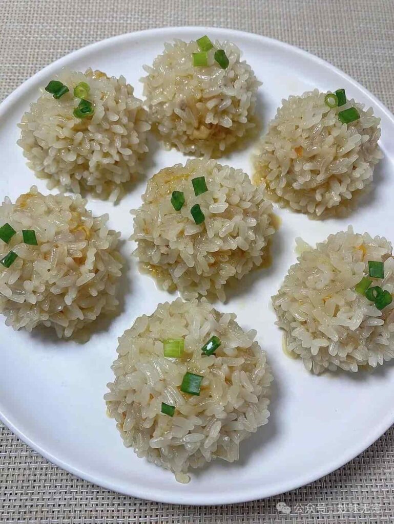 Pork Meatballs with Sticky Rice 